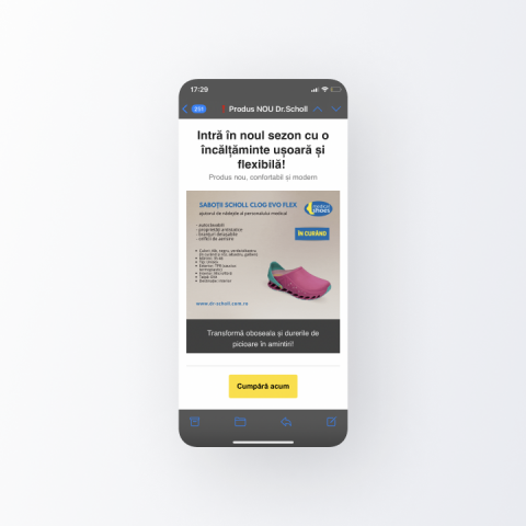 Email Marketing E-Commerce Încălțăminte Medicală